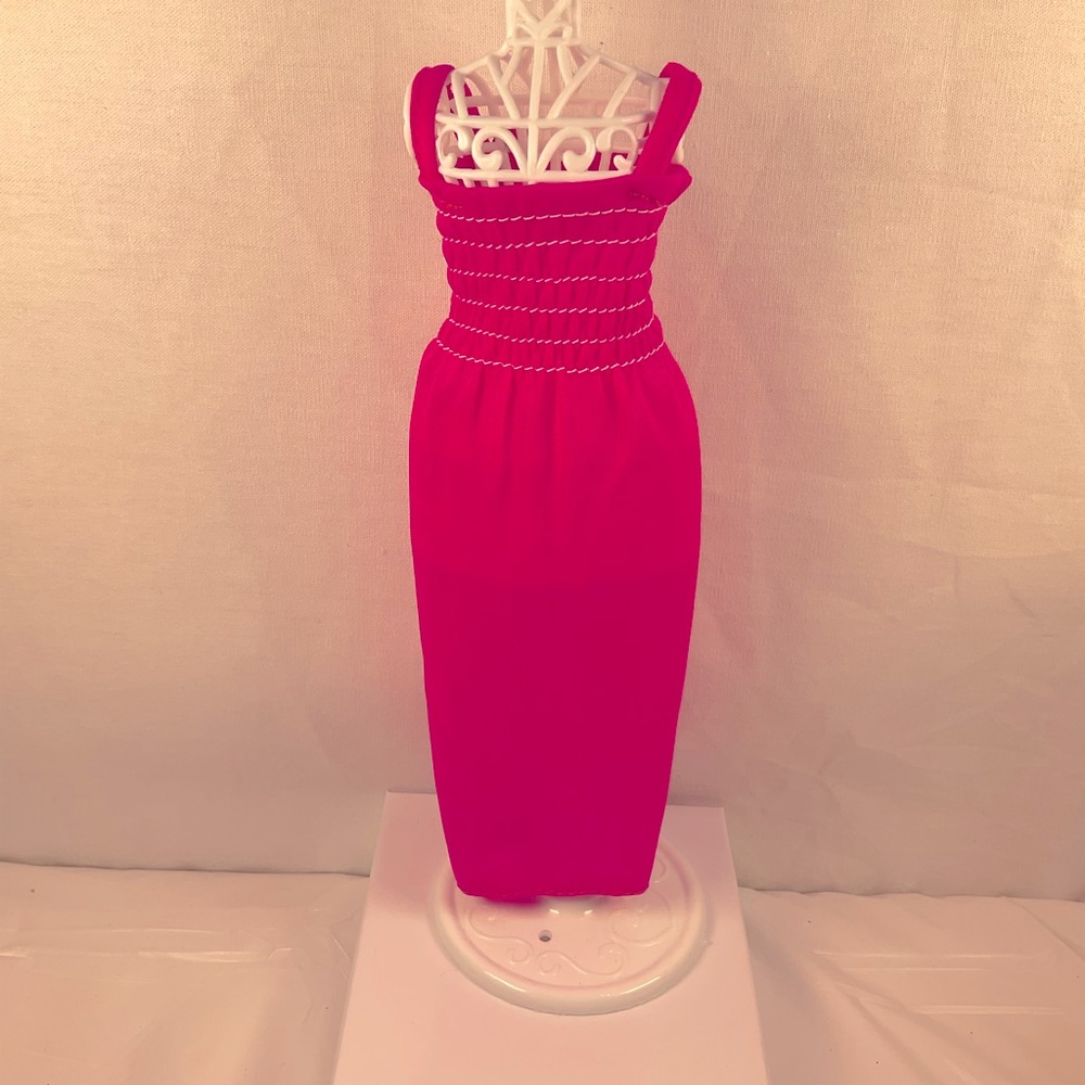 💖💞💓 VINTAGE BARBIE PINK‎ BARBIE DOLL DRESS 💓💞💖